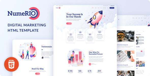 28858 Numerio v1.0 - Digital Marketing Landing Page HTML Template 