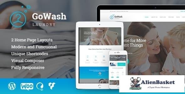 17410 GoWash v1.2.2 - Dry Cleaning & Laundry Service WordPress Theme 
