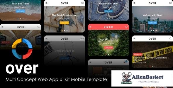 19927 Over v1.0 - Multi-Concept Web App UI Kit Mobile Template 