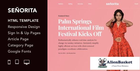 19133 Senorita v1.0 - Magazine and Blog HTML5 Responsive Template 