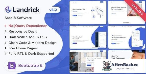 26021 Landrick v3.2.0 - Saas & Software Bootstrap 5 Landing Page Template 