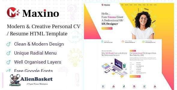 28063 Maxino v1.0 - Personal Resume HTML5 Template 