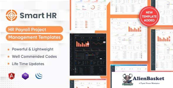 28117 SmartHR v3.7.6 - HR, Payroll, Project, Office & Employee Management Admin Template 