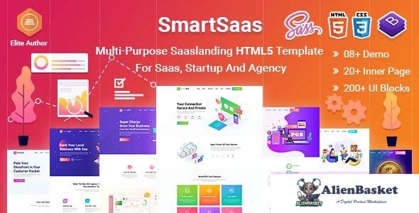 28372 SmartSaas - Multi-Purpose Sass landing HTML5 Template For Startup And Agency 