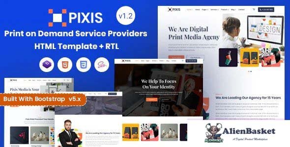28395 Pixis v1.2 - Print on Demand Service Providers Template 