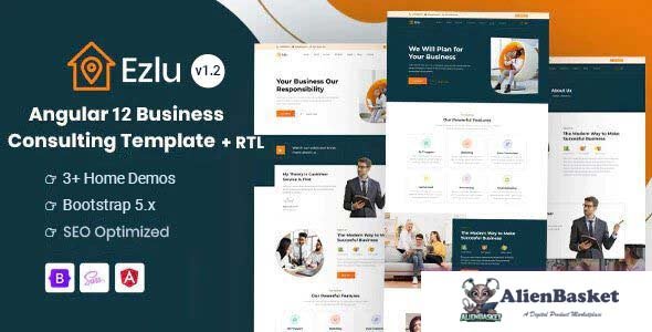 28398 Ezlu v1.2 - Angular 12 Business Consulting Template 