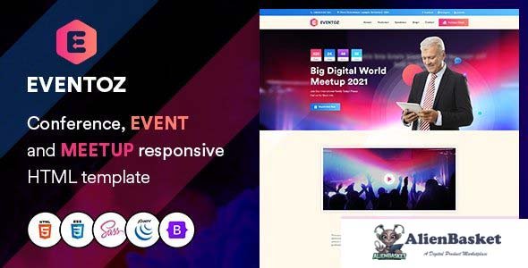 28495 Eventoz v1.0 - Conference, Event And Meetup HTML Template 