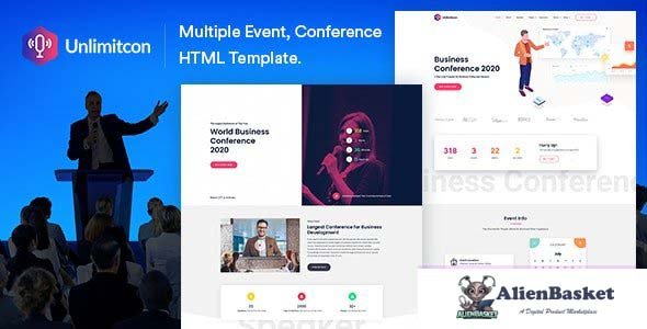 28652 Unlimitcon v1.0 - Multiple Event, Conference HTML Template 