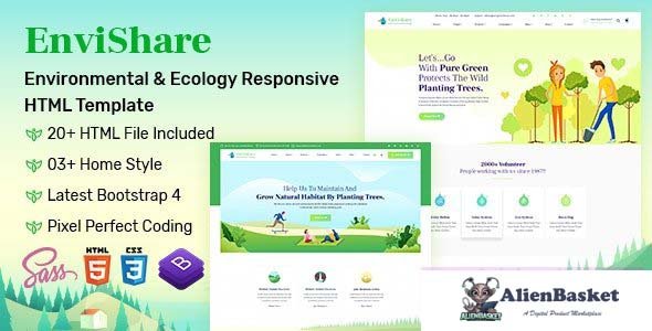 28678 EnviShare v1.0.2 - Environmental Ecology Responsive Template 