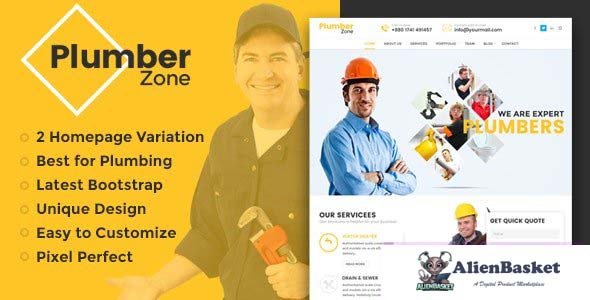 28763 Plumber Zone v1.1.1 - Plumbing, Repair & Construction HTML Template 