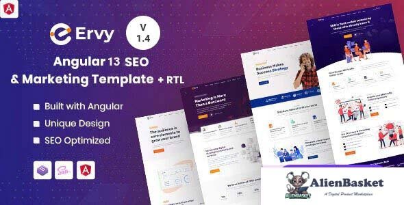 28798 Ervy v1.4 - Angular 13 IT & SEO Marketing Startup Template 