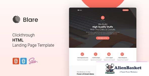 28943 Blare v1.0 - Clickthrough HTML Landing Page Template 