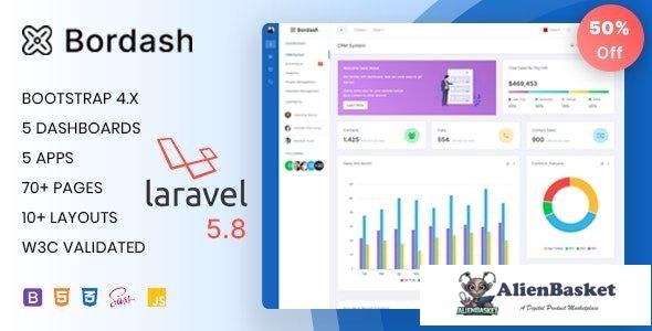 29003 Bordash v1.0 - Laravel Admin Template 