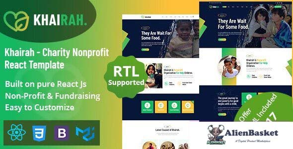 29019 Khairah - Charity Nonprofit React+HTML Template 