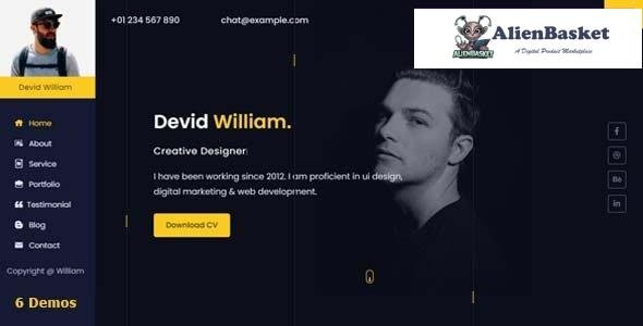 29079 Willam v1.0 - Personal Portfolio vCard HTML Template 