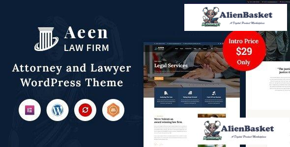 37182 Aeen v1.8.1 - Attorney and Lawyer WordPress Theme 