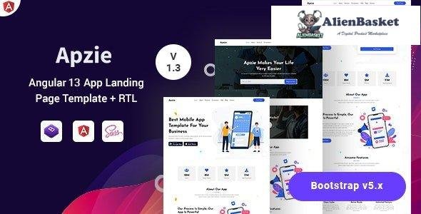 29212 Apzie v1.3 - Angular 13 App & SaaS Landing Page Template 