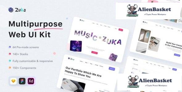 29263 Zuka v1.0 - Multipurpose Web UI Kit for Figma 