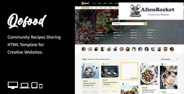 29281 Qefood v1.0 - Community Recipes Sharing HTML Template 