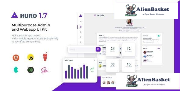 29282 Huro v1.7 - Multipurpose Admin and Webapp UI Kit 