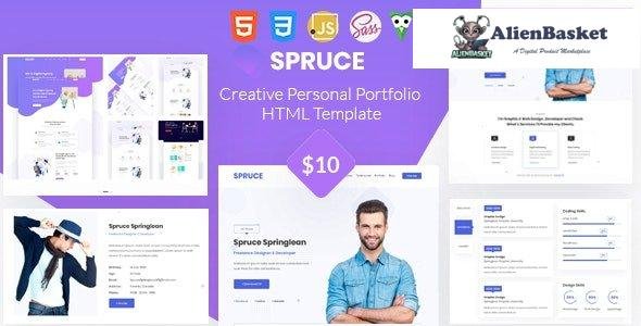 29306 Spruce v1.0 - Personal Portfolio and vCard Template 