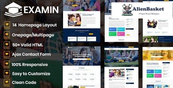 29410 Examin v1.5 - Education and LMS Template 