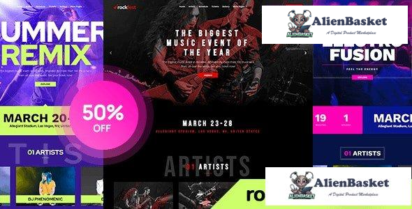 29543 Rockfest v1.0 - Music Festival Event, DJ Concert and Night Club Website Template 