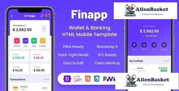 29547 Finapp v2.1 - Wallet & Banking HTML Mobile Template 
