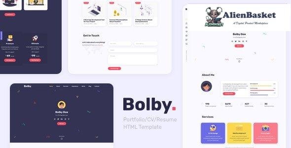 29647 Bolby v1.0 - Portfolio/CV/Resume HTML Template 