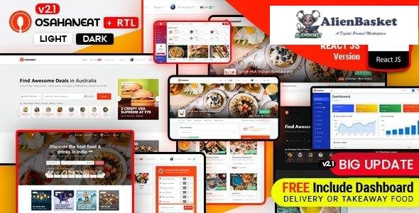 29766 Osahan Eat v2.1 - Online Food Ordering Website HTML, React Template 