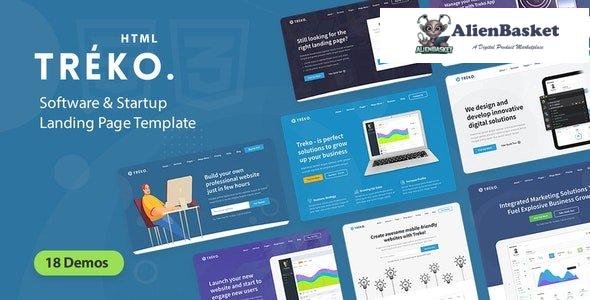 29863 Treko v1.0 - Startup and Software Landing Page template 