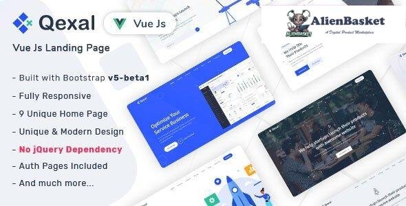 29914 Qexal v1.0 - Vue Js Landing Page Template 