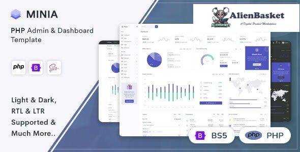 29927 Minia v1.0.0 - PHP Admin & Dashboard Template 