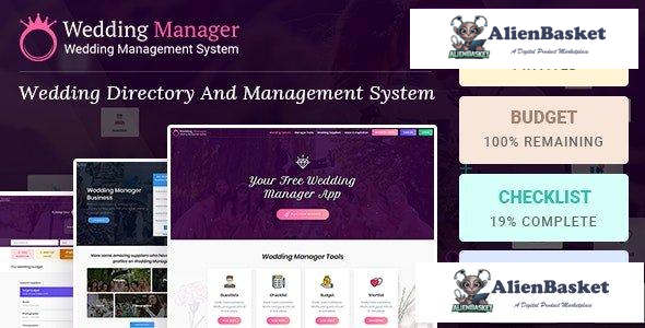 29925 Wedding Manager v1.0 - Manage Wedding Events and Vendor Listing Event Management WireFrame 