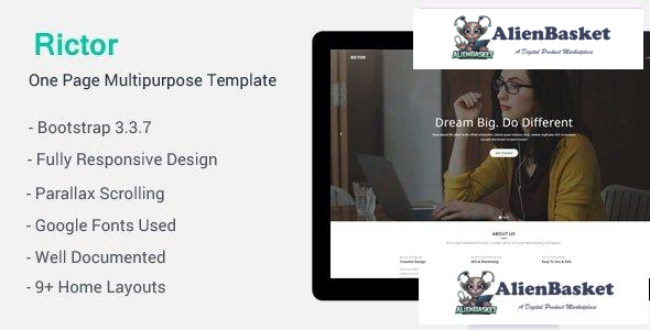 30067 Rictor v1.0 - Responsive One Page Multipurpose Template 