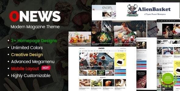 30245 ONews v1.1.2 - Modern Newspaper & Magazine Theme WordPress (Mobile Layout Ready) 