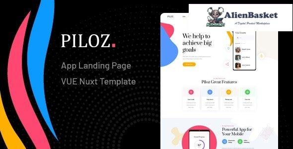 30375 Piloz v1.0 - Vue Nuxt App Landing Page Template 