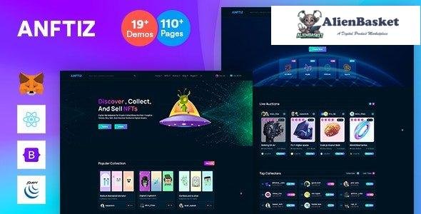 30500 Anftiz v1.0 - NFT Marketplace React Js Template 