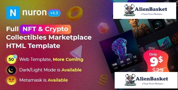 30510 Nuron v1.3 - NFT Marketplace HTML Theme 