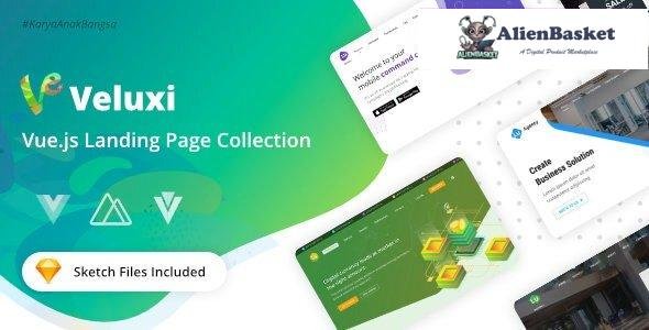 30601 Veluxi v2.1.7 - Vue JS Landing Page Collection 