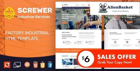 30737 Screwer v1.0 - Factory & Industrial Business HTML Template 
