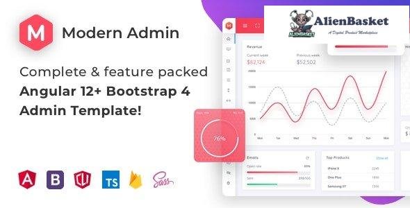 30918 Modern Admin v3.3 - Angular 13+ Bootstrap 4 Admin Dashboard Template 