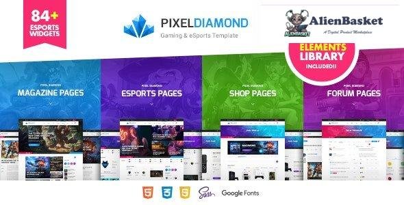 30944 Pixel Diamond v1.0 - HTML eSports Team, Sports Results & Gaming Magazine & Community 