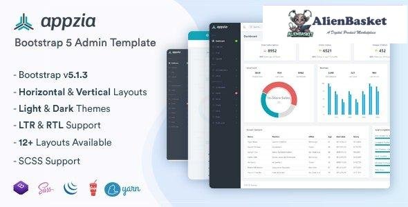 31028 Appzia v2.0 - Responsive Bootstrap 5 Admin Dashboard 