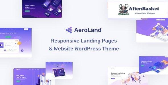 31155 AeroLand v1.6.3 - App Landing Software Website WordPress Theme 