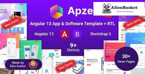 31414 Apzel - Angular 13 App & SaaS Software Startup Template 