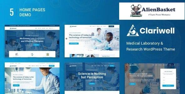 31424 Clariwell v1.0.2 – Medical Laboratory & Research WordPress Theme 