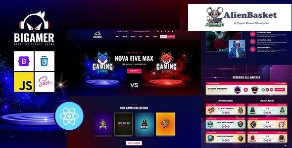 31448 Bigamer v1.0 - eSports And Gaming Tournaments React Js Template 