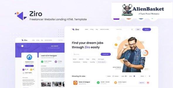 31467 Ziro v1.0 - Freelancer Directory Website HTML Template 