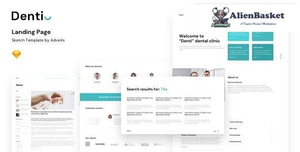 31542 Denti v1.0 - Landing page Sketch Template 